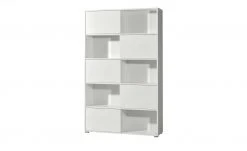 Schiebetürregal GW-Slide | Weiß / Eiche Sonoma (Nachbildung) -Deutschland Regale Verkaufs-Shop 10357102 10 201811271459