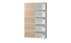 Schiebetürregal GW-Slide | Weiß / Eiche Sonoma (Nachbildung) -Deutschland Regale Verkaufs-Shop 10357102 6 201811271459