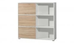 Schiebetürregal GW-Slide | Weiß / Eiche Sonoma (Nachbildung) -Deutschland Regale Verkaufs-Shop 10357103 1 201811271459