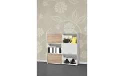 Schiebetürregal GW-Slide | Weiß / Eiche Sonoma (Nachbildung) -Deutschland Regale Verkaufs-Shop 10357103 11 201811271459