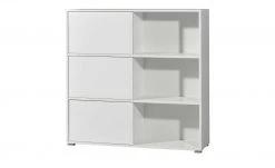 Schiebetürregal GW-Slide | Weiß / Eiche Sonoma (Nachbildung) -Deutschland Regale Verkaufs-Shop 10357103 2 201811271459