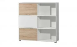 Schiebetürregal GW-Slide | Weiß / Eiche Sonoma (Nachbildung) -Deutschland Regale Verkaufs-Shop 10357103 3 201811271459