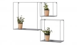 Wandregal, 3er-Set Toppo | Grau -Deutschland Regale Verkaufs-Shop 10562317 7 202011112249