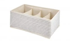 Aufbewahrungsbox mit Fächer | 4 Fächer (je 7,5x14 cm)