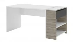 Schreibtisch-Anbauregal Holly | Treibholz (Nachbildung) / Weiß / Anthrazit -Deutschland Regale Verkaufs-Shop 11116717 4 201811271524