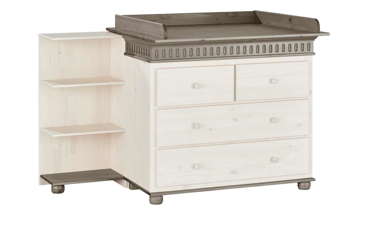 Unterstellregal Bornholm | Kiefer Weiß / Kiefer lavafarben 6 Unterstellregal Bornholm | Kiefer Weiß / Kiefer lavafarben – Bild 4