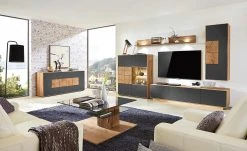 Wohnwert Hängeelement Novum | Kerneiche Umato / Anthrazit rechts