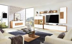 Wohnwert Hängeelement Novum | Kerneiche Umato / Weiß rechts