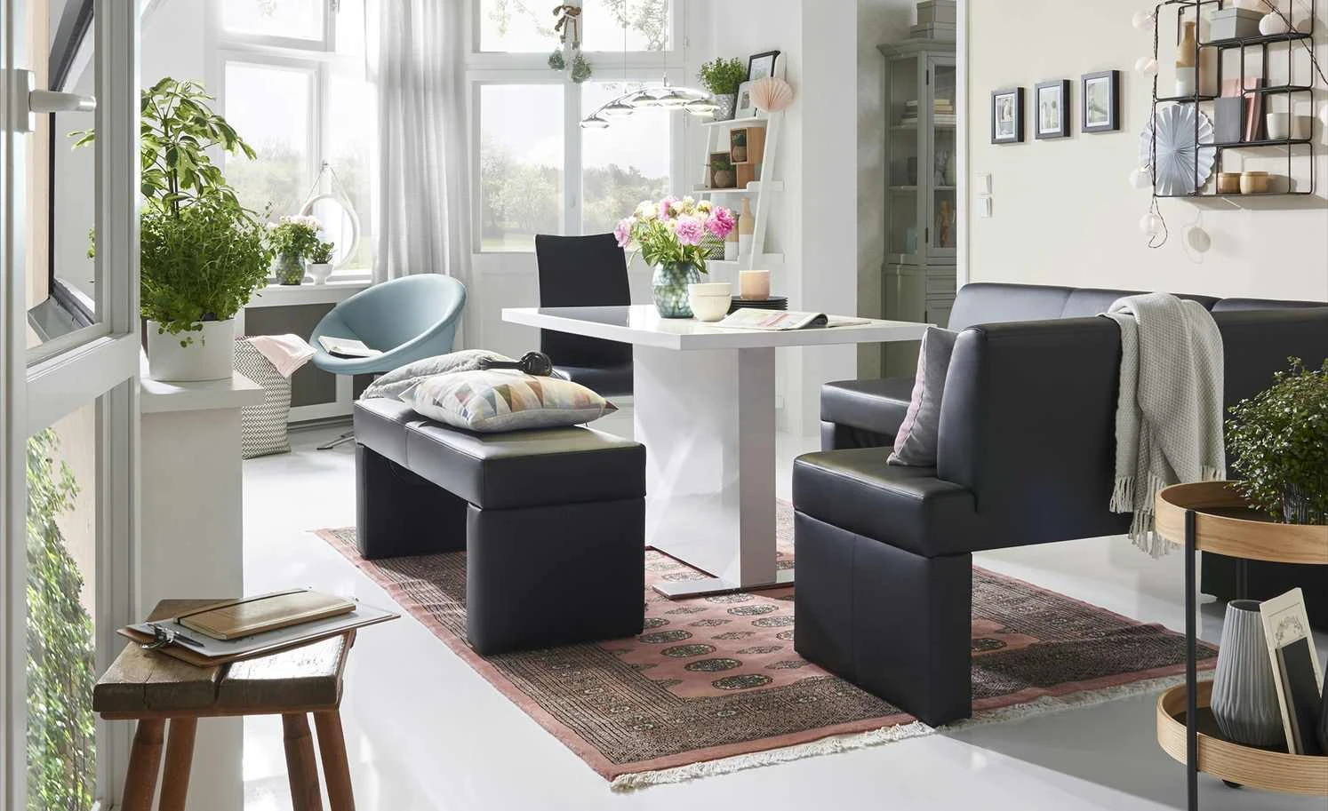 Leiterregal Kiefer massiv weiß Tresa | Weiß 67|cm 4 Leiterregal Kiefer massiv weiß Tresa | Weiß 67|cm – Bild 2