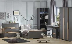 Standregal Soe | Grau / Buche