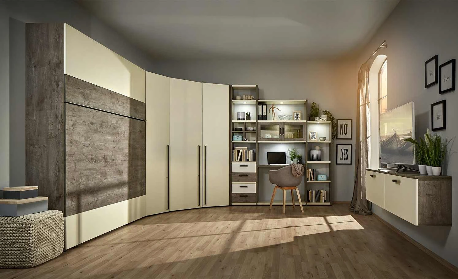 Regal mit Schreibplatz Loop 4 Regal mit Schreibplatz Loop – Bild 2