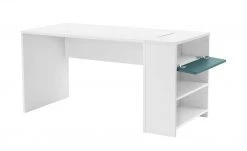 Schreibtisch-Anbauregal Holly | Weiß / Weiß / Petrol -Deutschland Regale Verkaufs-Shop 12115224 5 202106092233