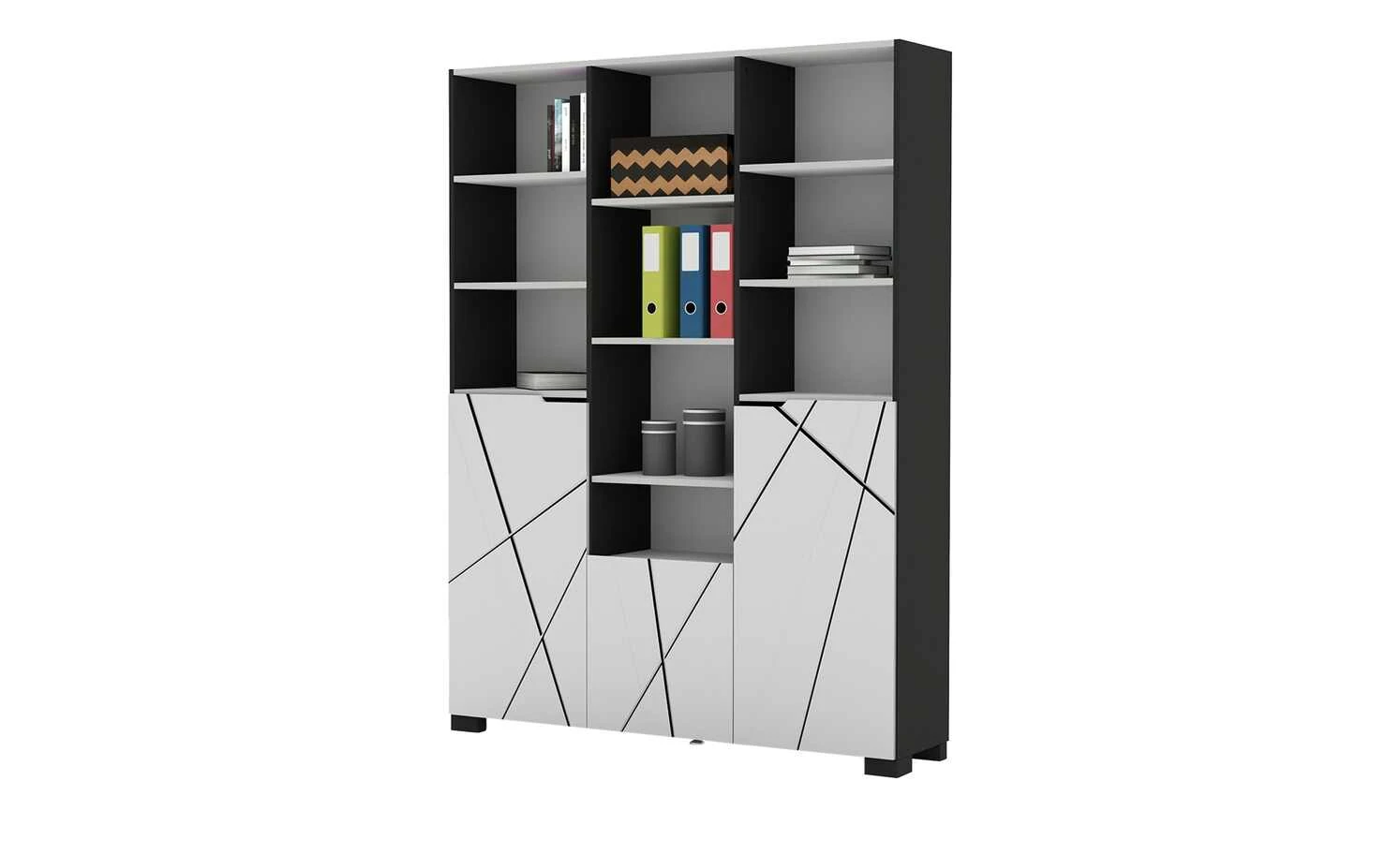 Regal X Dark | Hellgrau / Anthrazit 148,5|cm 3 Regal X Dark | Hellgrau / Anthrazit 148,5|cm