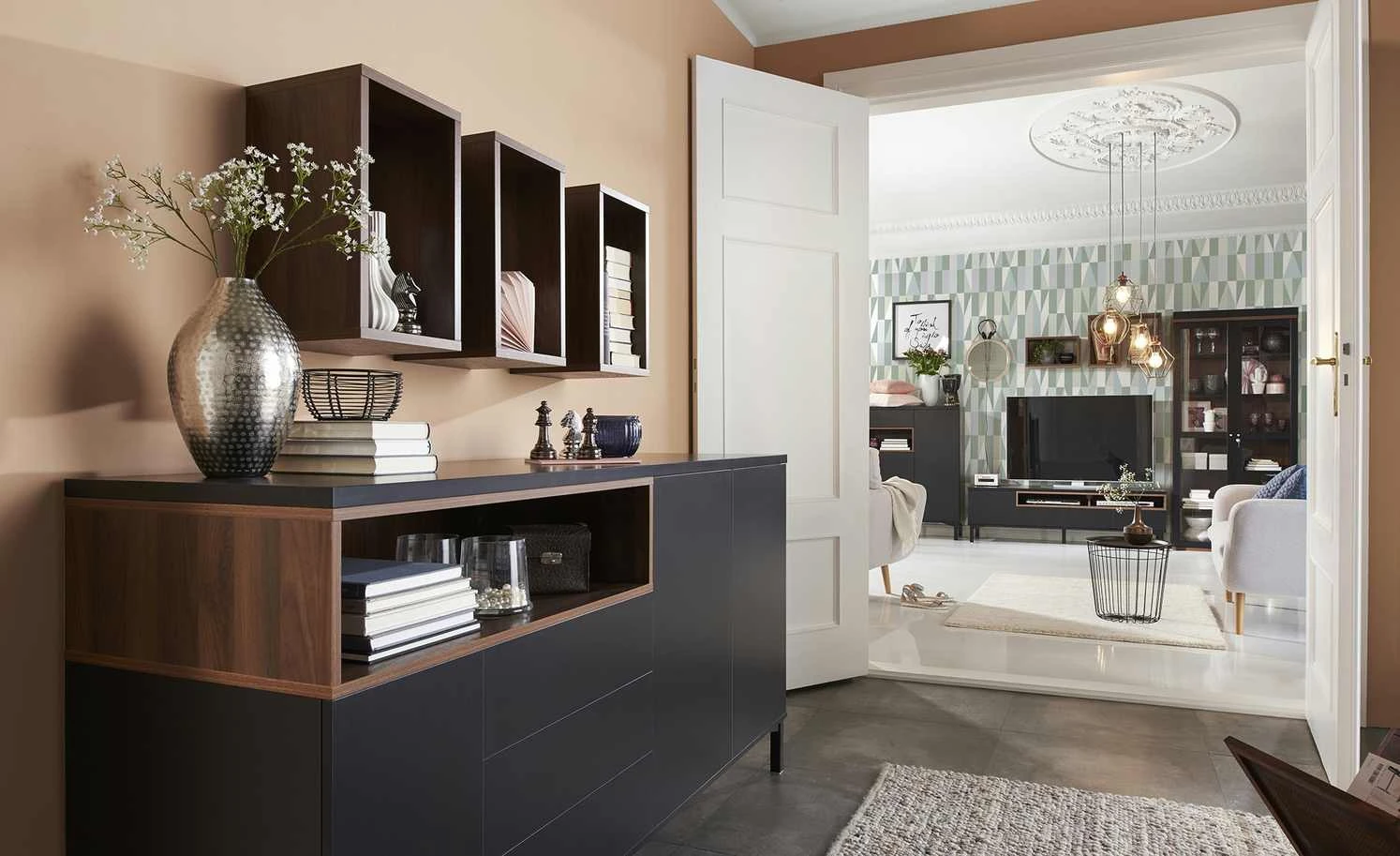 Roomers Wandregal Case | Walnuss (Nachbildung) 6 Roomers Wandregal Case | Walnuss (Nachbildung) – Bild 4