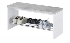 Bank mit Schuhablage Hagenow | Weiß / Beton (Nachbildung) 1|Stück 4 10 Bank mit Schuhablage Hagenow | Weiß / Beton (Nachbildung) 1|Stück 4 -Deutschland Regale Verkaufs-Shop 12348840 2 201811271550