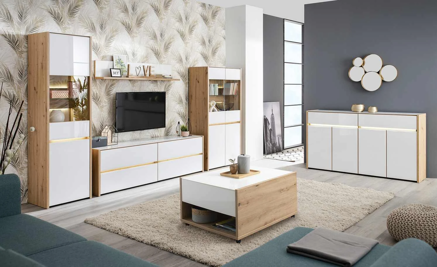 Wandboard Vetros | Asteiche (Nachbildung) / Weiß 5 Wandboard Vetros | Asteiche (Nachbildung) / Weiß – Bild 3