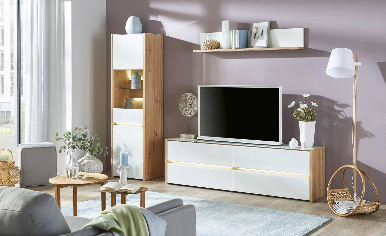 Wandboard Vetros | Asteiche (Nachbildung) / Weiß 4 Wandboard Vetros | Asteiche (Nachbildung) / Weiß – Bild 2