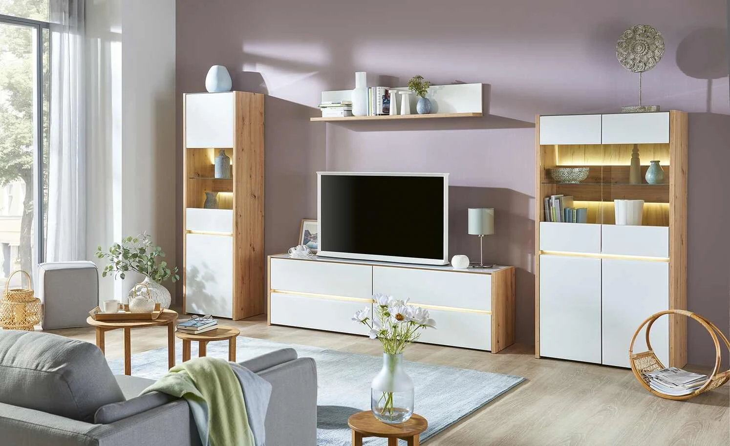 Wandboard Vetros | Asteiche (Nachbildung) / Weiß 3 Wandboard Vetros | Asteiche (Nachbildung) / Weiß