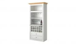 maison bleue Barschrank mit Weinregal Petit Chalet | Weiß / Asteiche -Deutschland Regale Verkaufs-Shop 13206204 3 202201172239