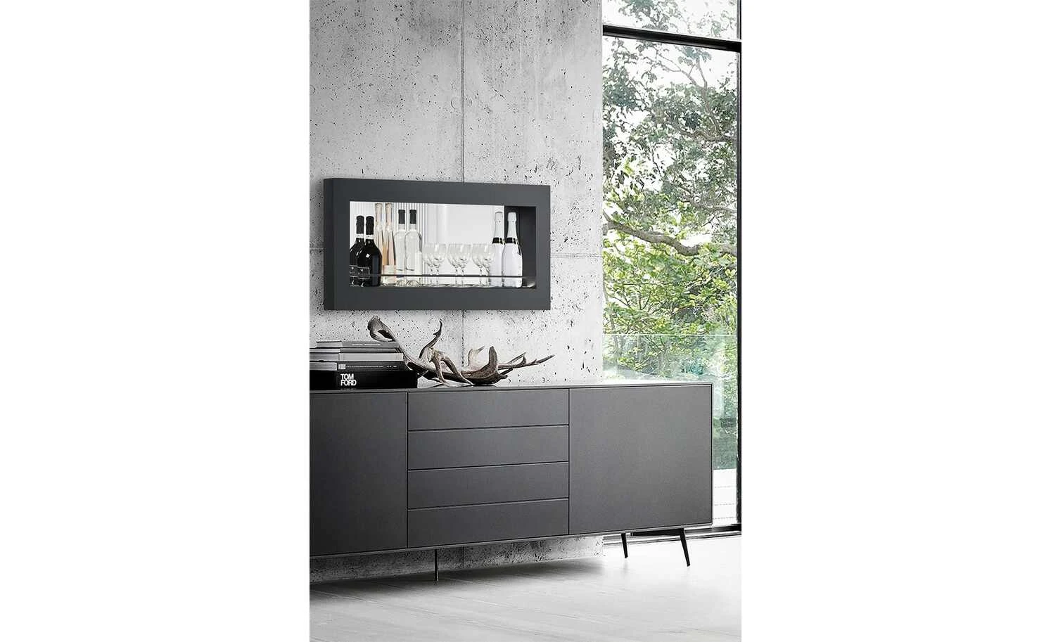 Wandregal / Barelement Carlazzo | Anthrazit 3 Wandregal / Barelement Carlazzo | Anthrazit