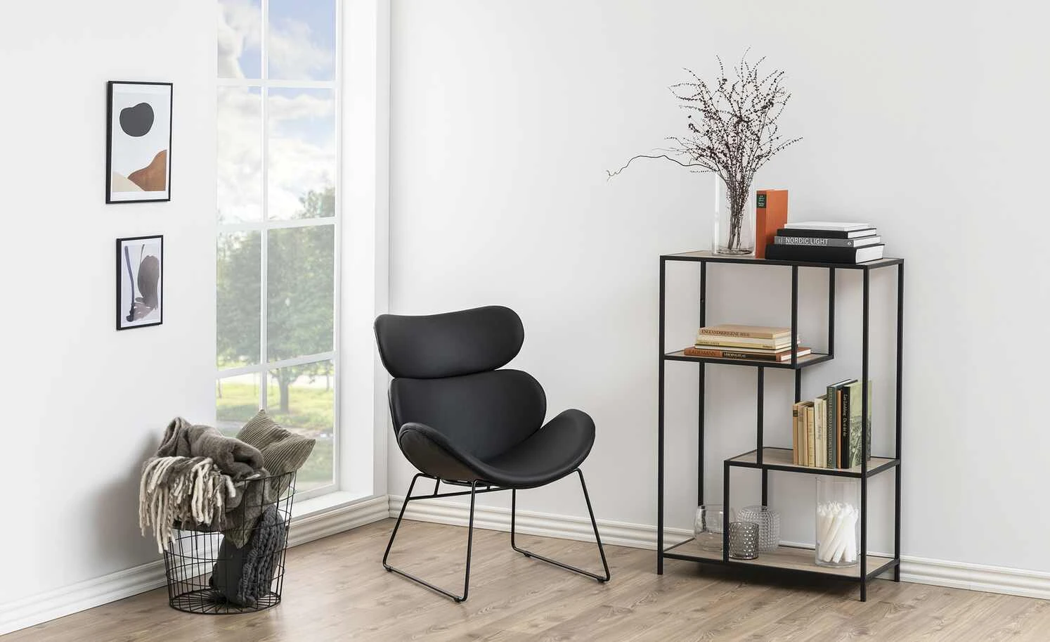 Regal Seano | Wildeiche (Nachbildung) / Schwarz 3 Regal Seano | Wildeiche (Nachbildung) / Schwarz