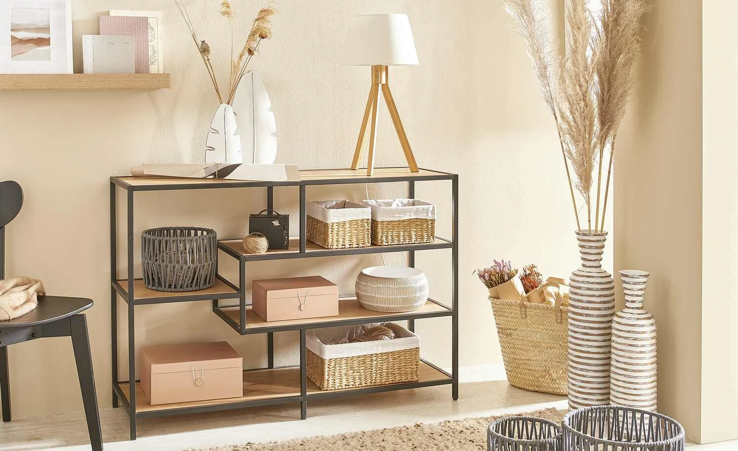 Regal Seano | Wildeiche (Nachbildung) / Schwarz 5 Regal Seano | Wildeiche (Nachbildung) / Schwarz – Bild 3