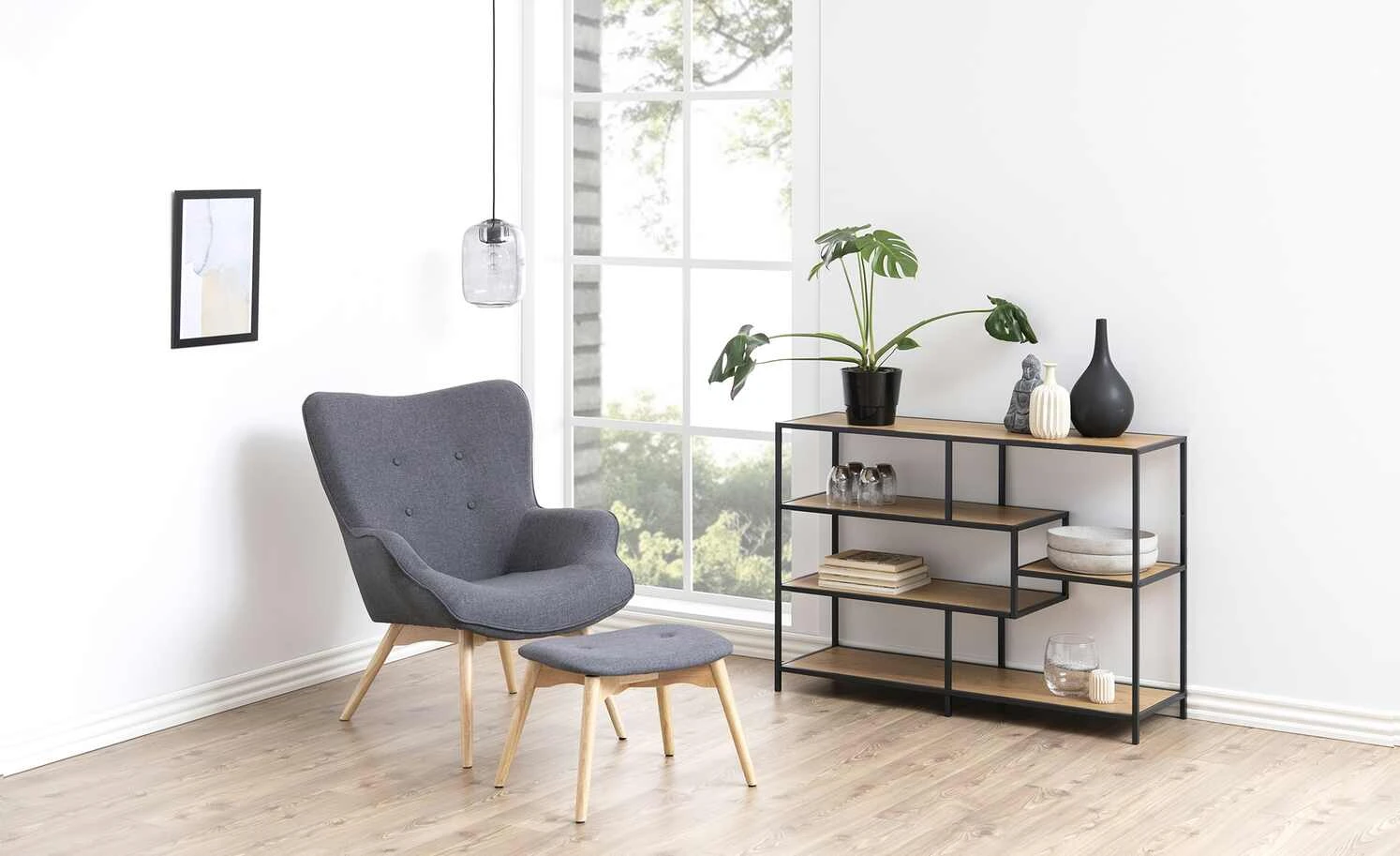 Regal Seano | Wildeiche (Nachbildung) / Schwarz 3 Regal Seano | Wildeiche (Nachbildung) / Schwarz