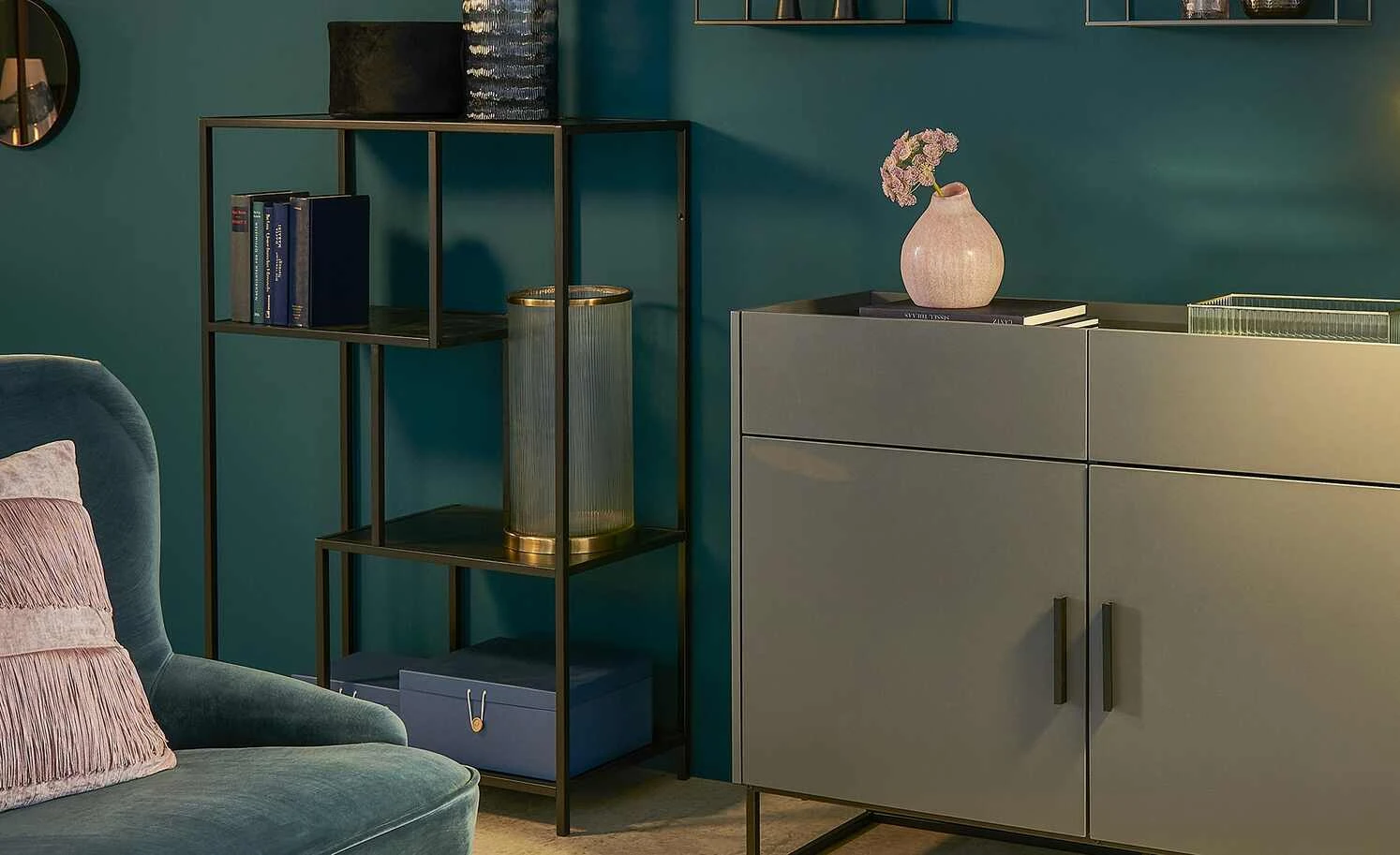 Regal Seano | Esche schwarz (Nachbildung) / Schwarz 4 Regal Seano | Esche schwarz (Nachbildung) / Schwarz – Bild 2