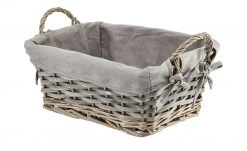 Weidenkorb mit Stoffeinsatz