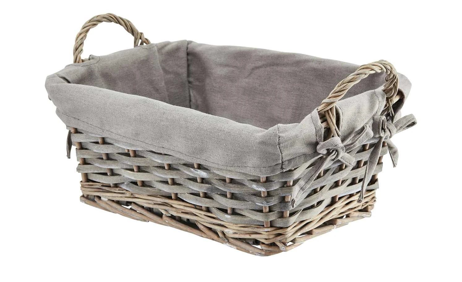Weidenkorb mit Stoffeinsatz 3 Weidenkorb mit Stoffeinsatz